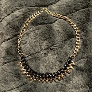Black and gold statement necklace